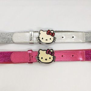 Sanrio Hello Kitty Pink and Silver Belts